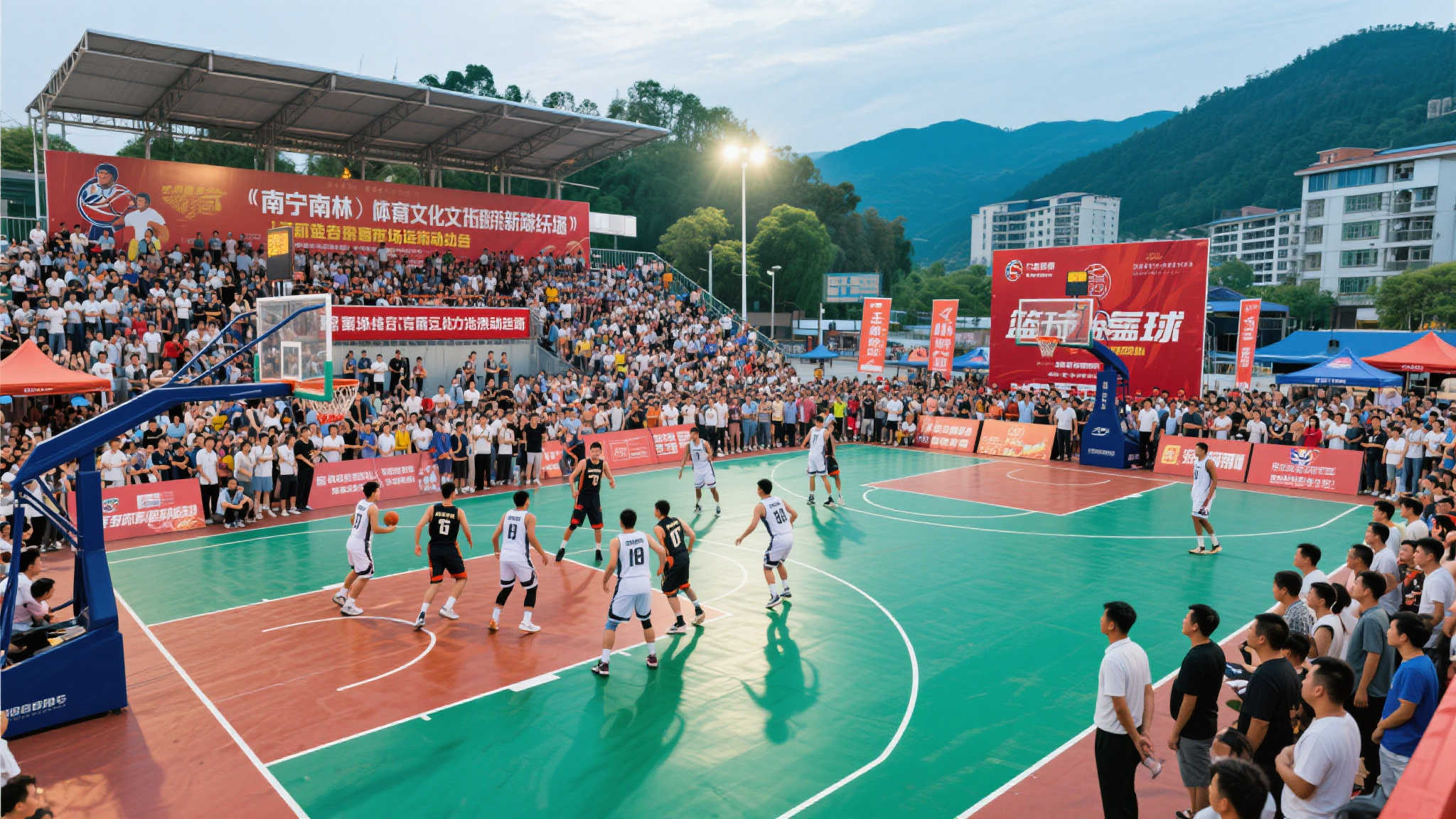 万人观赛场面火爆！南宁上林掀起篮球热潮